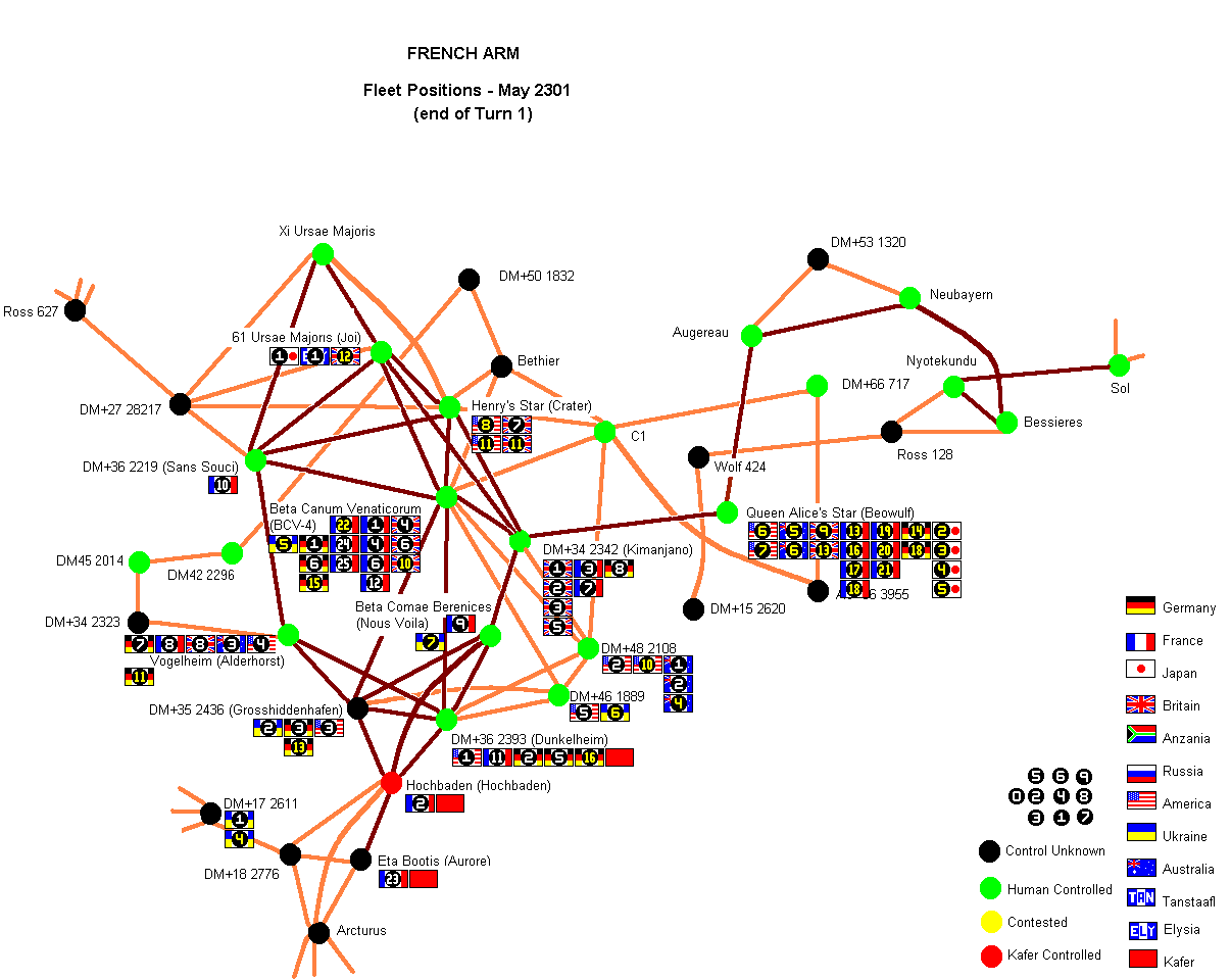 SCL Turn 1 - Fleet Positions