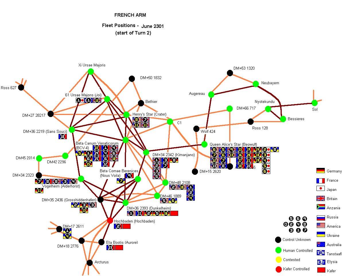 SCL Turn 2 - Fleet Positions